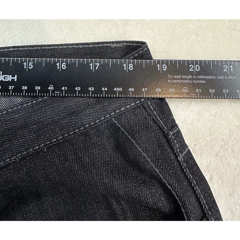 Men's Akademiks Jeans Size 40 Dark Wash Charcoal Embroidered Pockets Baggy - Picture 2 of 14